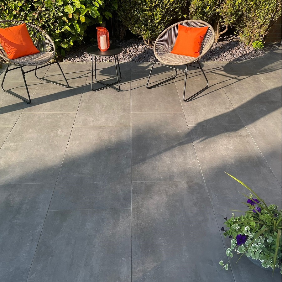 Allestone Anthracite Porcelain 1200×600 Paving Slabs
