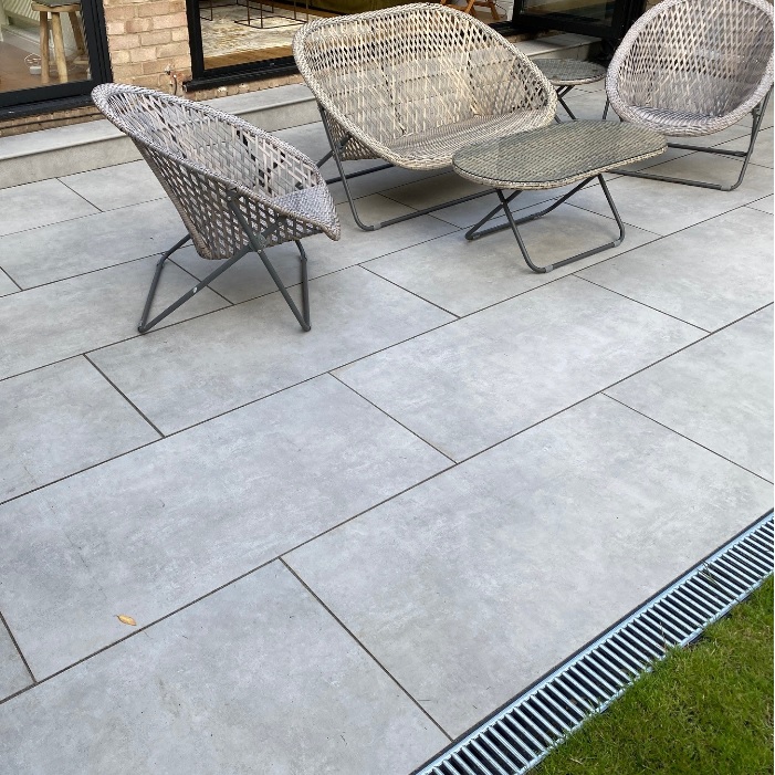 Allestone Light Grey Porcelain 1200×600 Paving Slabs
