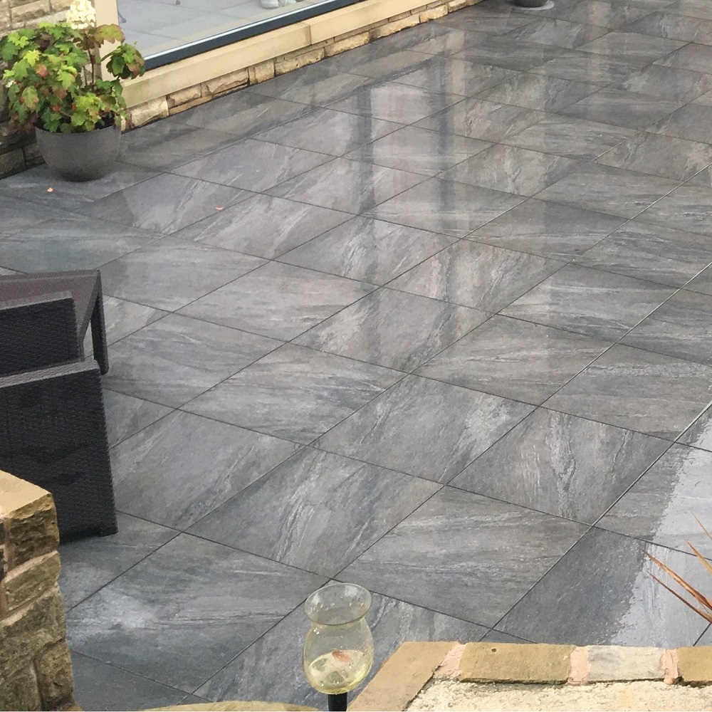 Anthracite Black Porcelain Paving Slabs 600x600