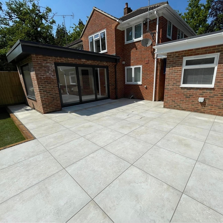 Balbi Ceniza Concrete Grey Porcelain 900x900 Paving Slabs