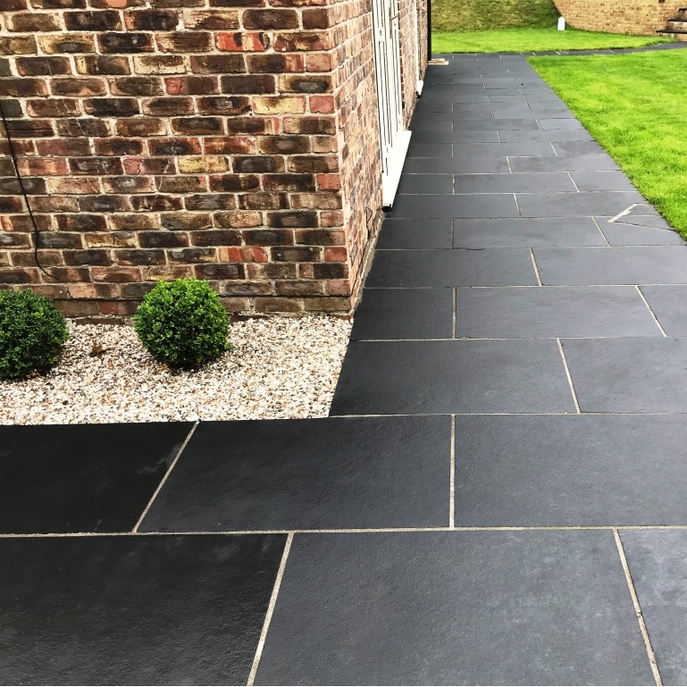 Black Limestone Paving Slabs 900x600