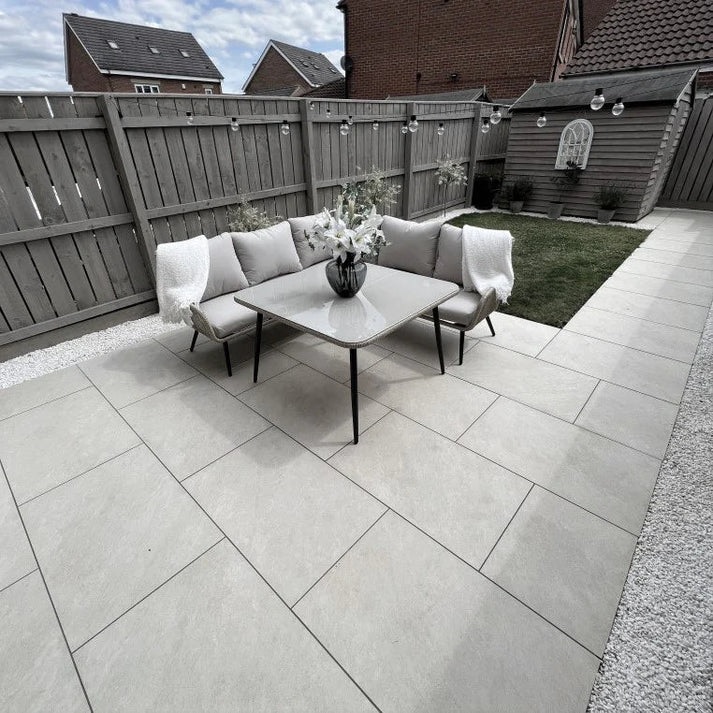 Everest Grey Pearl 900x600 Porcelain Paving Slabs
