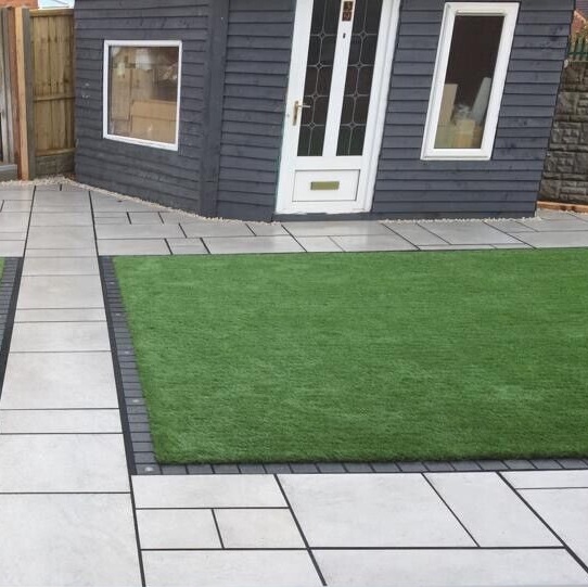 Hammer Grey Porcelain Paving Slabs Mixed Size