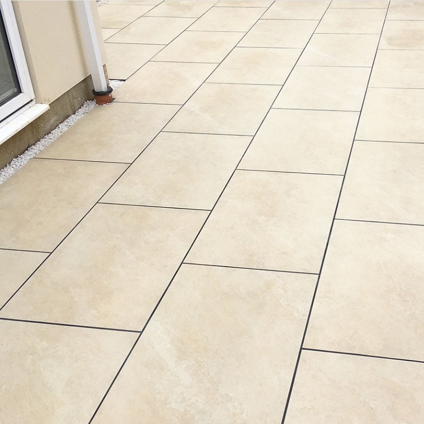 Mint Ivory Smooth 900x600 16MM Porcelain Paving Slabs