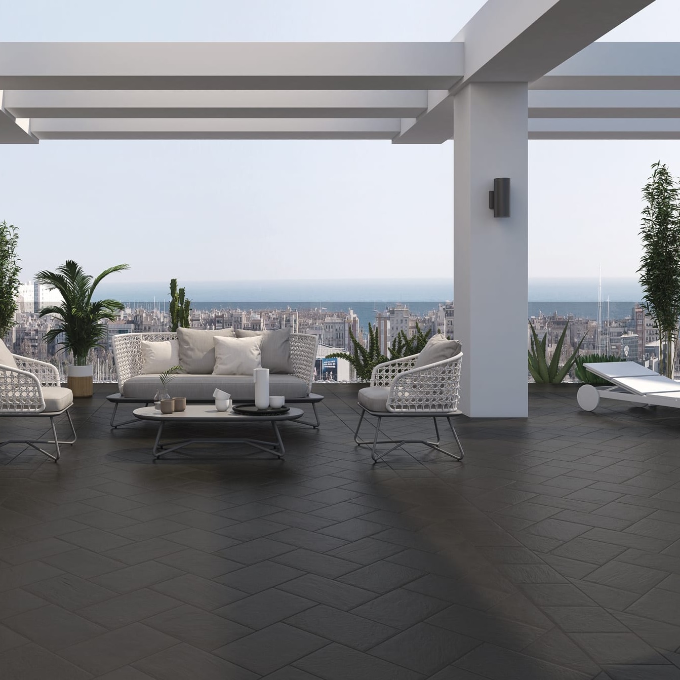 Pizarra Black Porcelain Block Paving