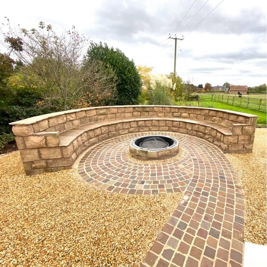 Natural Sandstone Cobble Setts Raj Green 100x100 40MM+