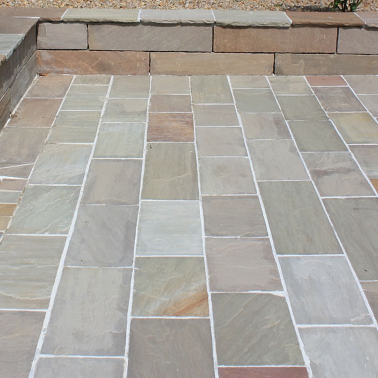 Raj Green Natural Sandstone 600x290 Paving Slabs