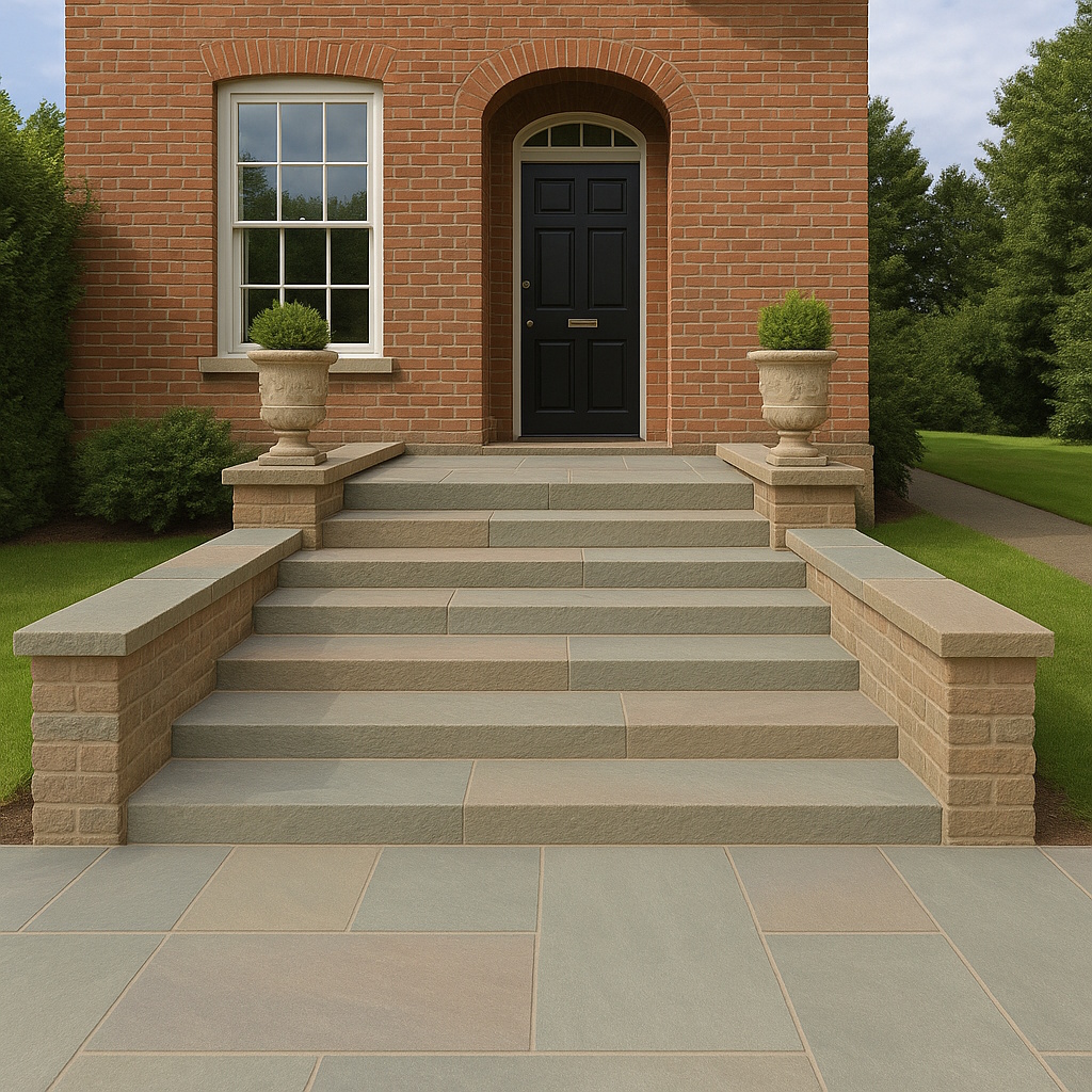 Raj Green Sandstone Coping, Edging and Steps