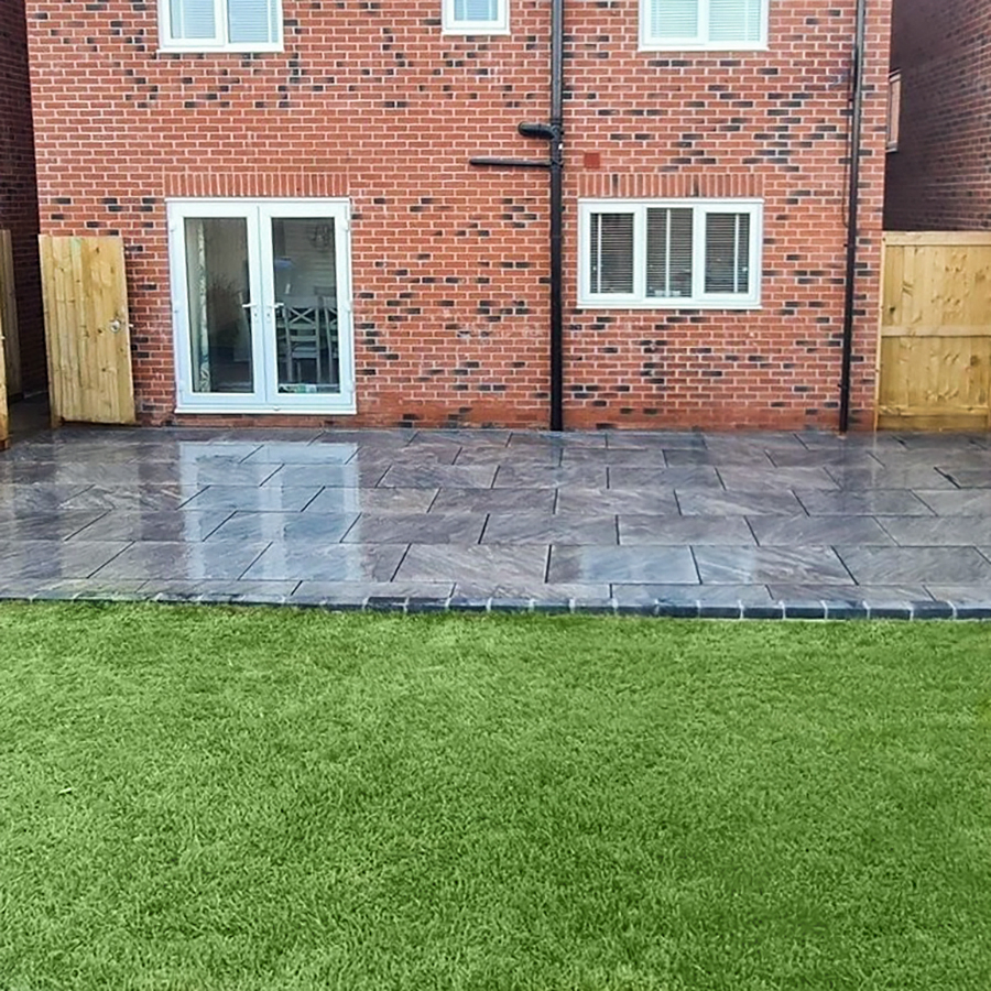 Sagar Black Porcelain Paving Slabs 900x600