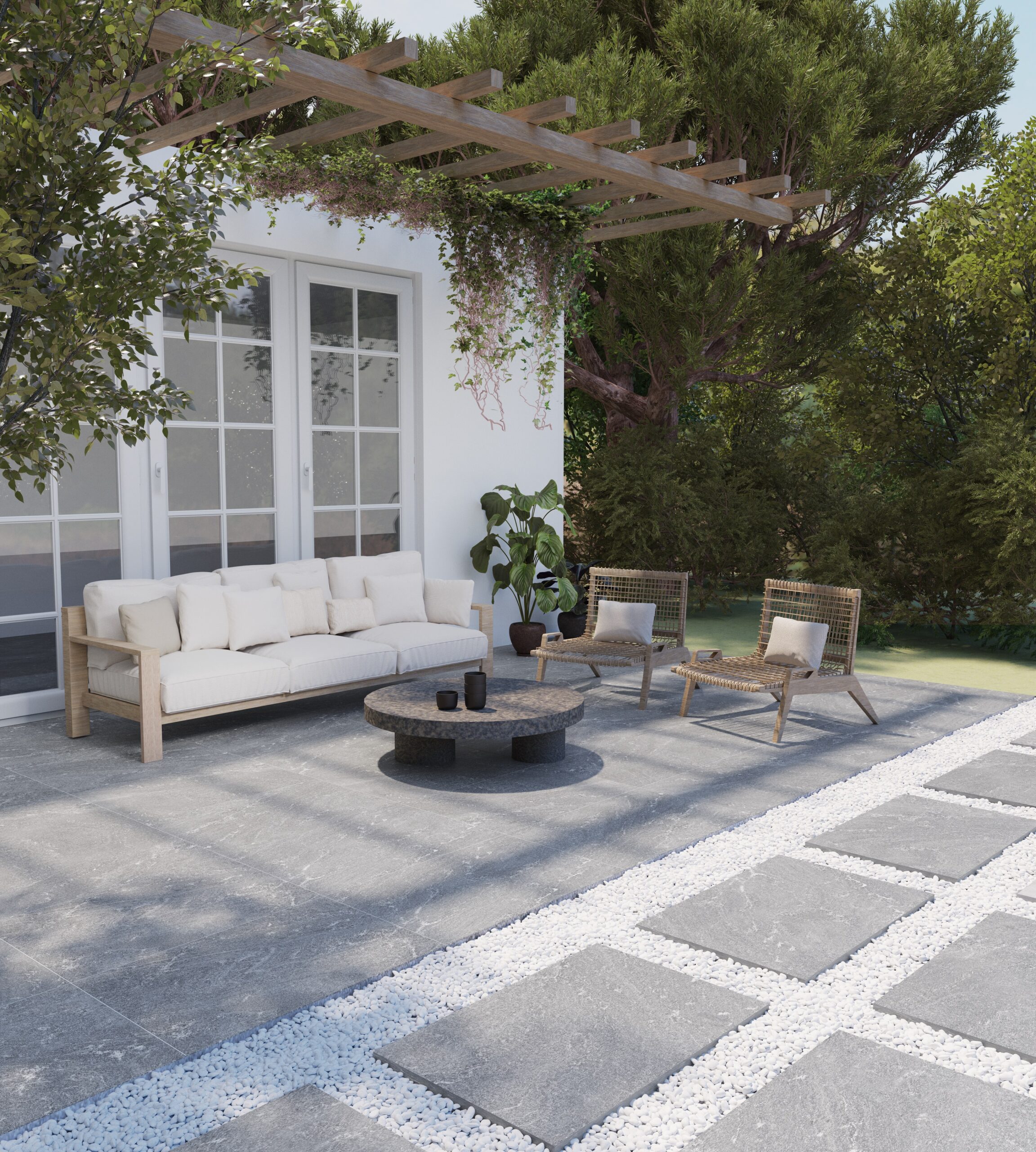 Durero Gris Grey Porcelain 900x600 Paving Slabs