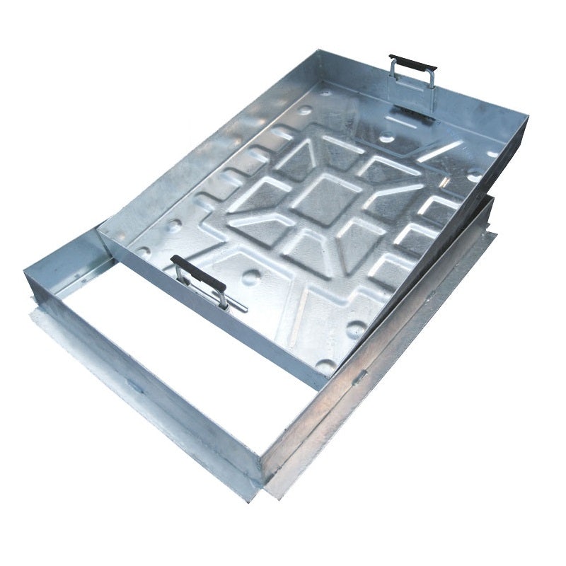 Fully Galvanised Recessed Manhole Paving Grid Cover - 600x450mm